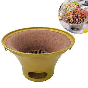 QOZY Hibachi Grill, Japanese Charcoal Grill, Outdoor BBQ Grill, Portable Barbecue Grill, Yakatori Ceramic Clay Grill, Teppanyaki Tabletop Grill for Backyard Camping Picnic Cooking