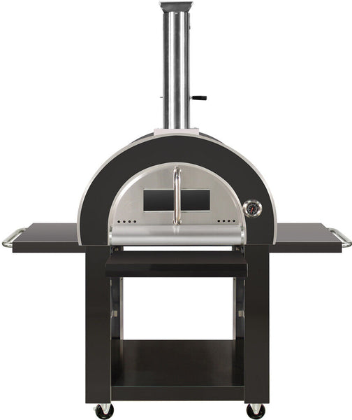 Grill King Gas Pizza Oven Outdoor In Black Stainless Steel Pizza Bread Oven BBQ Grill