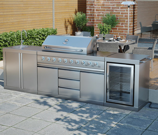 Hurricane 6 Burner Outdoor Kitchen BBQ Package High Grade #304 Stainless Steel