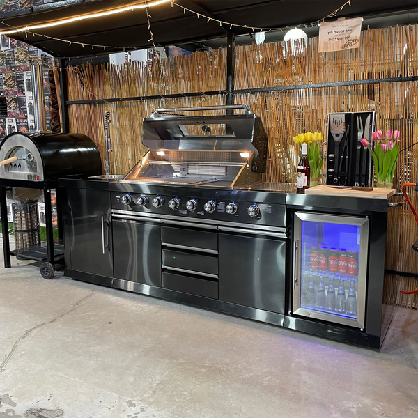 Kingsley 6 Burner Outdoor Kitchen BBQ Package High Grade #304 Stainless Steel